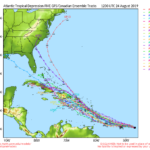 hurrican dorian late model tracks heading for Charlotte