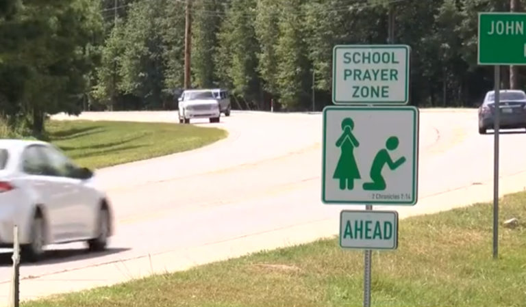 New ‘School Prayer Zone’ Signs Are Being Installed Outside of South Carolina Public Schools