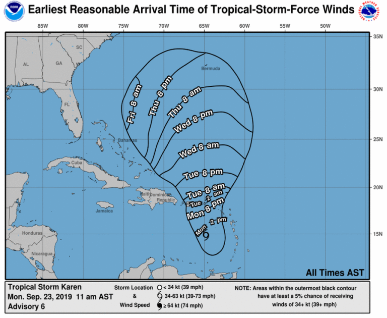 Tropical Storm Karen Will Strengthen As It Moves Toward The Carolinas