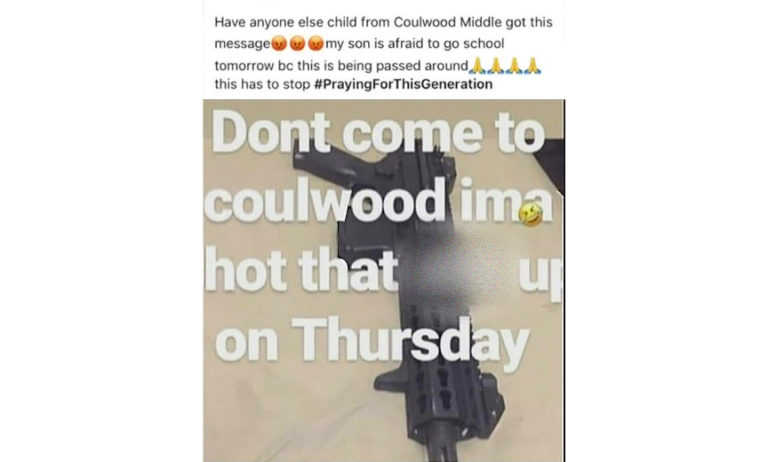 Charlotte Middle School Student Arrested After Threatening To “Shoot Up” School on Instagram