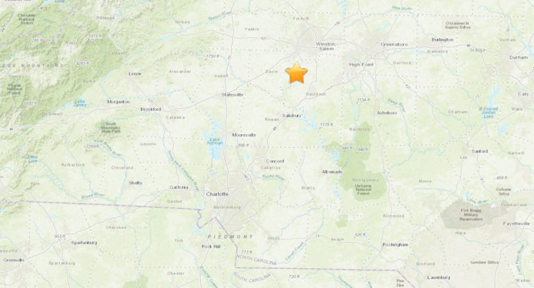 2.3 Magnitude Earthquake Just Struck 40 Miles North of Charlotte