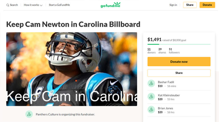 New GoFundMe Campaign Is Raising Money To Keep Cam In The Carolinas