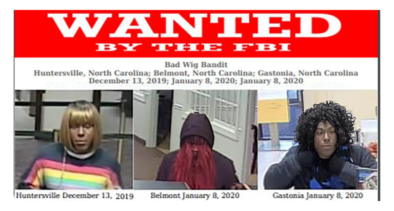 FBI Asking For Public’s Help In Finding “Bad Wig Bandit” Who Robbed 3 Banks Around Charlotte