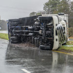 mail truck tipped over gastonia 2 small