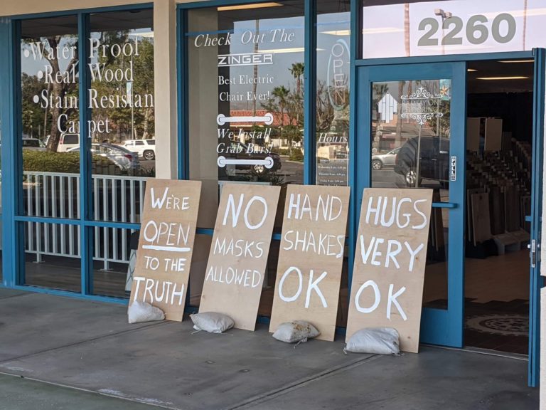 Flooring Company Bans Masks And Encourages Handshakes and Hugs Amid COVID-19 Shutdown