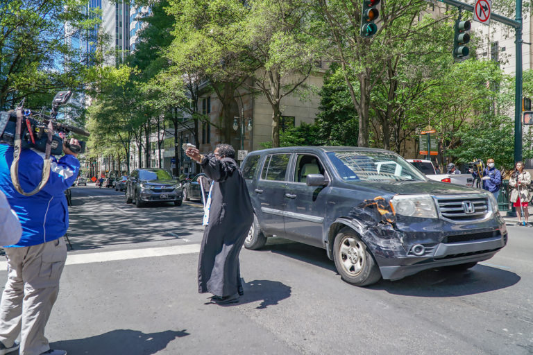 Uptown Charlotte’s ‘Reopen Meck’ Protest Drew Equal Numbers of Protesters and Reporters