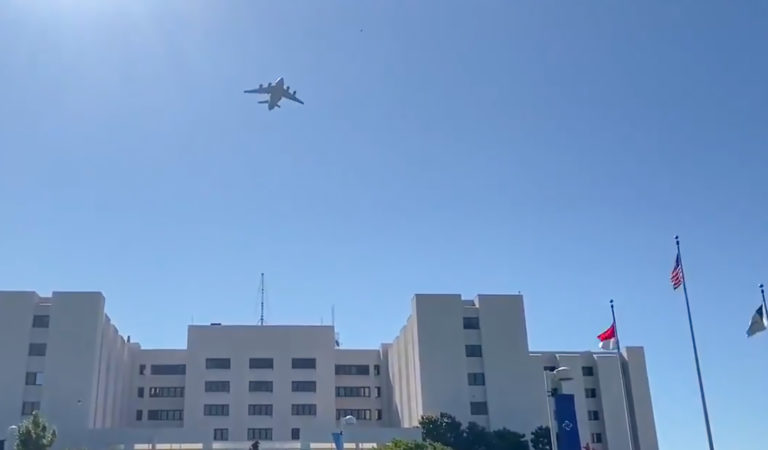 Air Force Performing Several Fly-Overs To Salute COVID-19 Frontline Workers in Charlotte Today