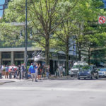 reporters at covid 19 protest in uptown charlotte small