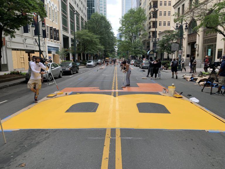 Charlotte Joining Washington DC In Painting Giant “Black Lives Matter” On Street in Uptown