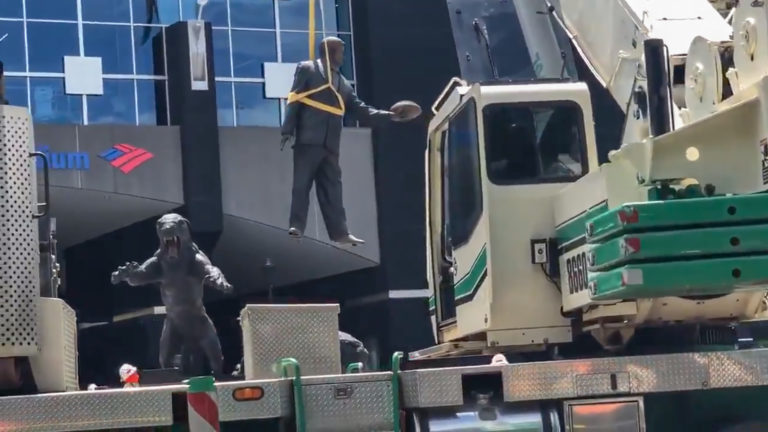 Panthers Remove Statue of Founder Jerry Richardson in Front of Bank of America Stadium