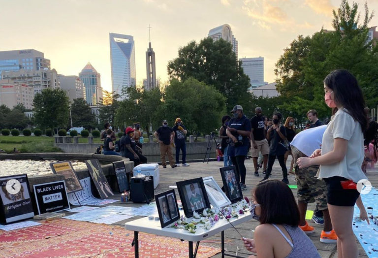 Memorial Service For George Floyd Held in Uptown Charlotte Amid 10th Day of Protests