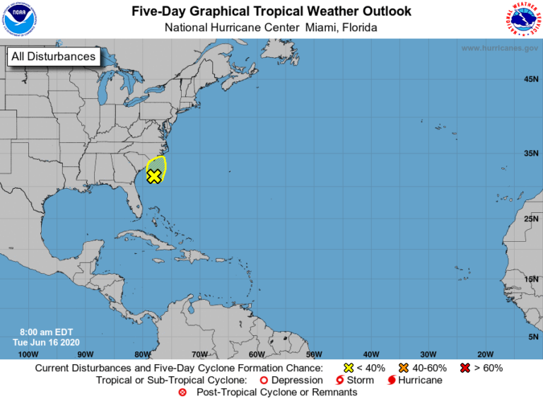 Possible Tropical Storm ‘Dolly’ System Growing Off The Carolina Coast