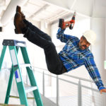 Hispanic Worker Falling from Ladder