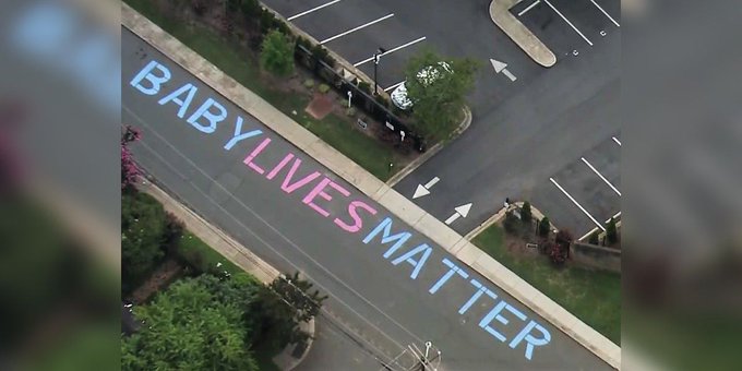 “Baby Lives Matter”, “Your Body, Your Choice”, and “BLM” Painted Near Charlotte Planned Parenthood