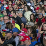 maskless people at trump rally