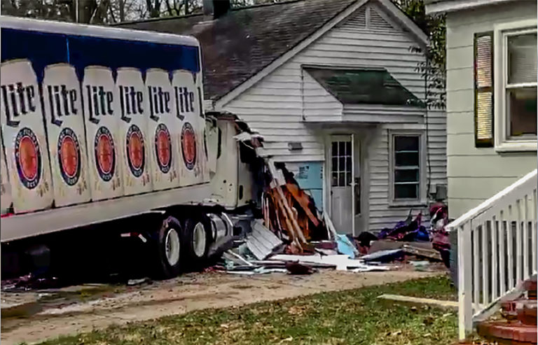 Gas Main Ruptured When Lite Beer Truck Crashes Into Charlotte Home