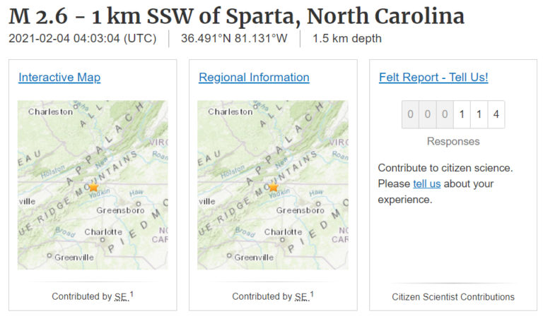 2.4 Magnitude Earthquake Just Struck North Carolina