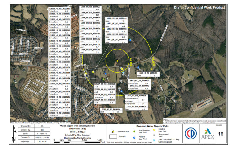 NCDEQ Suing Colonial Pipeline Over 1.2 Million Gallon Spill in Huntersville