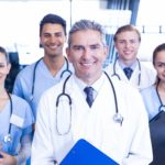 Portrait of medical team standing together