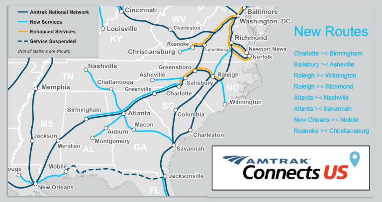 Amtrak’s Ambitions New Plan Will Connect Charlotte with Coast and Mountains