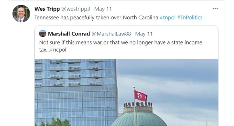 Tennessee Flag Raised Over NC Capitol – Social Media Speculates We’ve Been Invaded