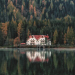 house by lake