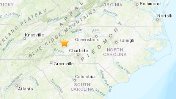 2.7 Magnitude Earthquake Just Struck 50 Miles North of Charlotte