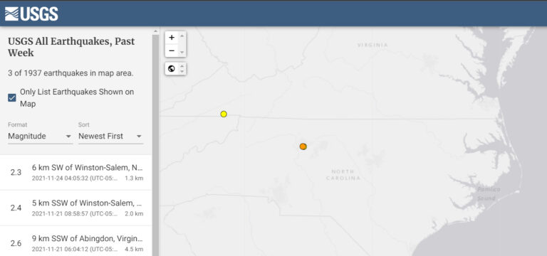 Another Earthquake Struck Winston Salem This Morning