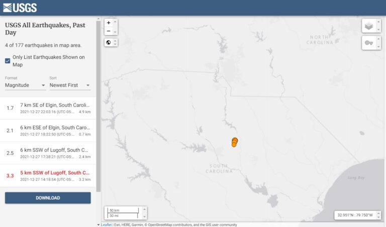 3.3 M Earthquake and 3 Aftershocks Just Rocked South Carolina