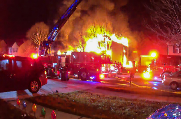 Blazing Fire Completely Destroys Home and Cars in Huntersville This Morning