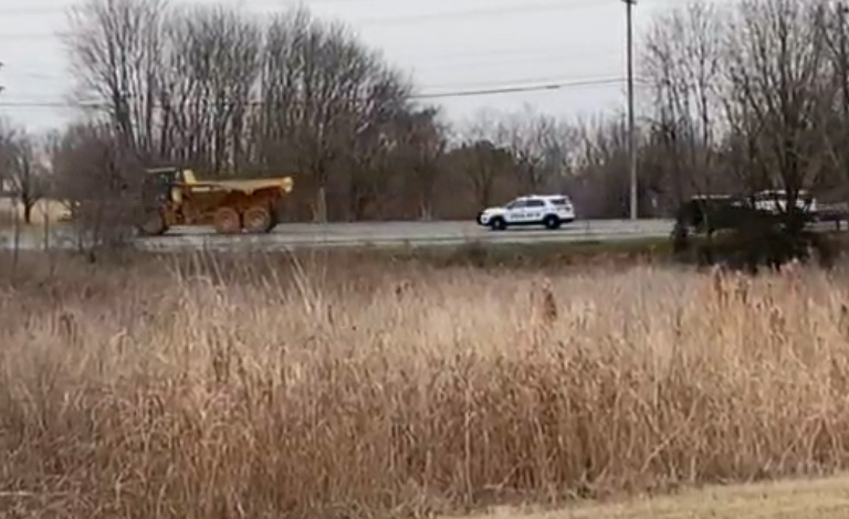 Stolen Dump Truck Leads To Low-Speed Police Chase on I-485