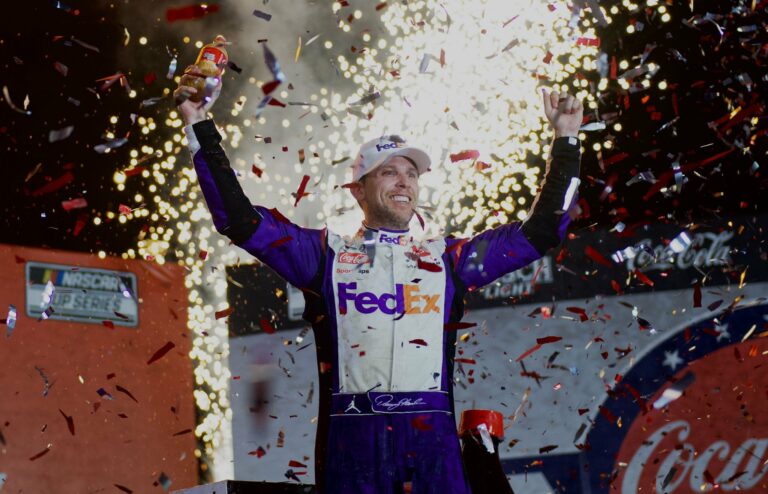 Denny Hamlin Wins First Coca-Cola 600 Victory in Record-Setting Double Overtime Race