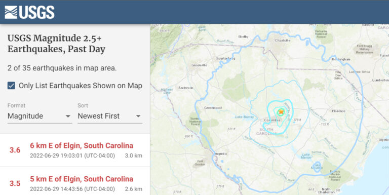 3.6 Magnitude Earthquake Knocks Out Power For Hundreds in South Carolina