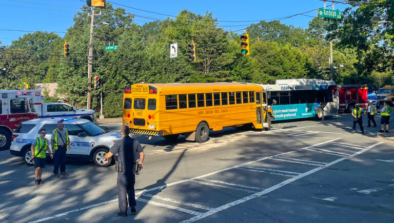 CATS Bus Crashes Into CMS Bus This Morning in South Charlotte