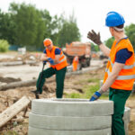 Road construction work zone