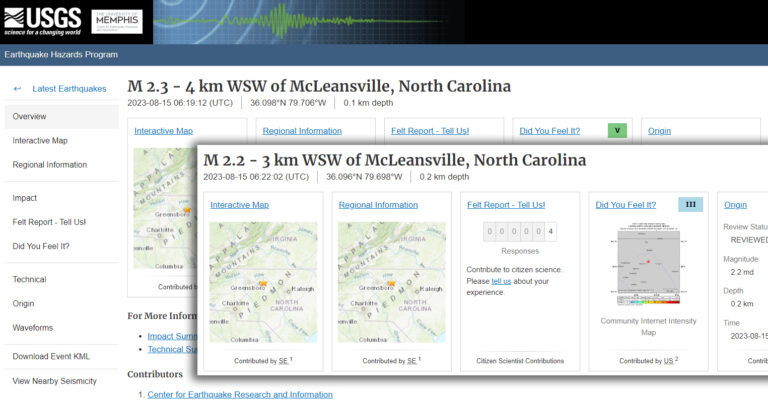 Series of Earthquakes Rattling Small Town North of Charlotte