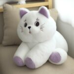 12Kawaii Curious White Cat Plush
