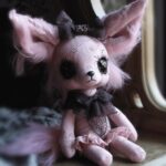 14Kawaii Emo Pink Fennec Fox Stuffed Animal