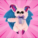 2Cute Pink Fluffy Bat Stuffed Animal