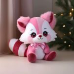 6Kawaii Anime Pink Raccoon Plush