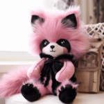 8Emo Kawaii Pink Raccoon Plush