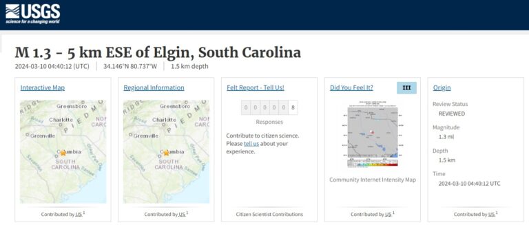 91nd Aftershock Strikes Just South of Charlotte