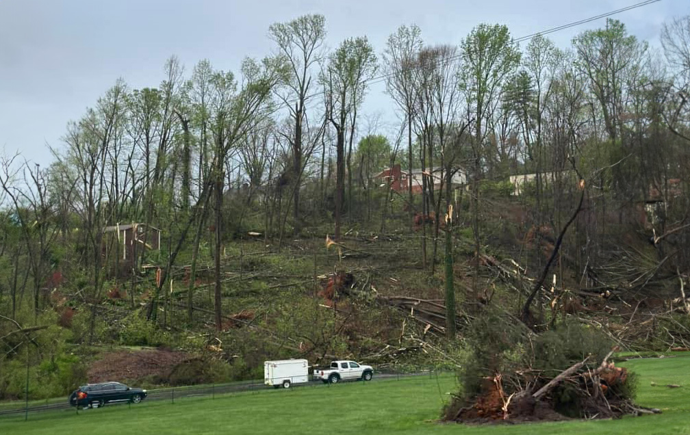 Confirmed Tornado Ripped Up Trees and Blew Out Windows North of