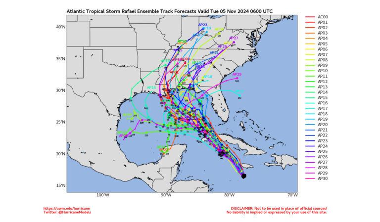Tropical Storm Rafael Barreling Toward US With High Degree of Uncertainty