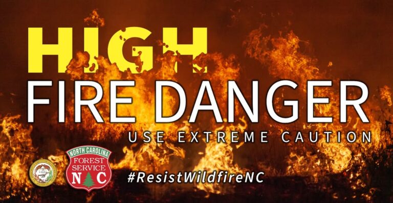 NC Forest Service Warns of Elevated Wildfire Danger Following Winter Storm