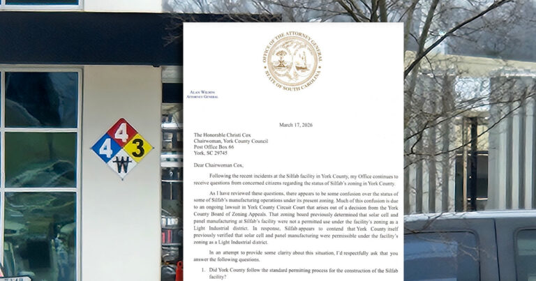 SC Attorney General Asking Why Silfab Permits Were Given After BZA Ruled Their Use Unlawful