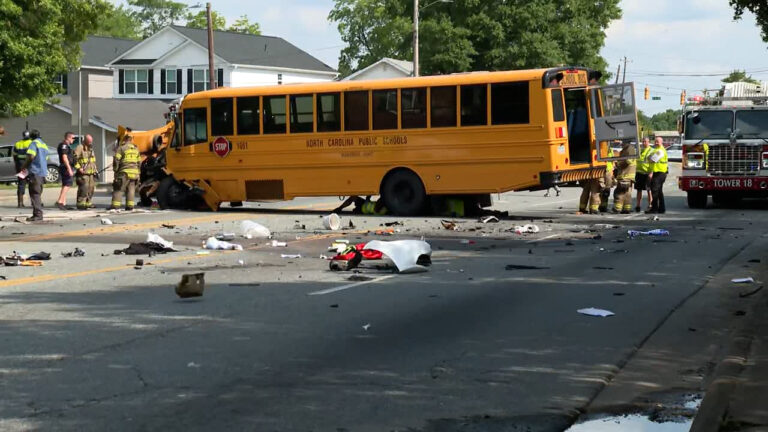 Several Injured in School Bus Crash in Northwest Charlotte