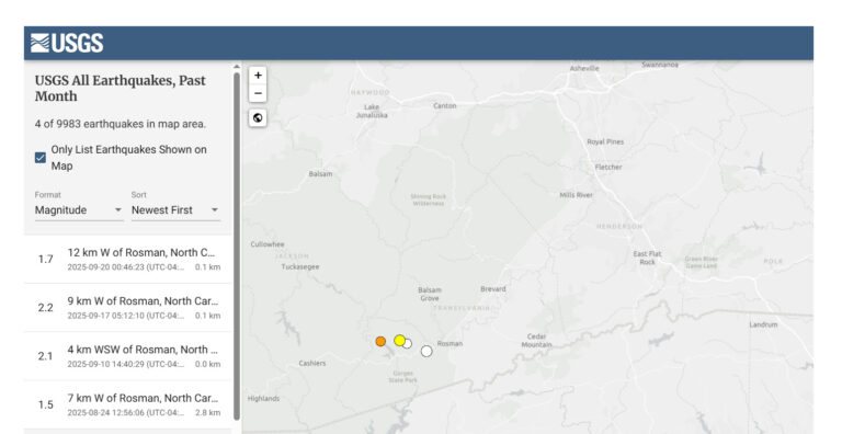Another Earthquake Just Struck The NC Rainforest – 4 Total In The Past 30 Days