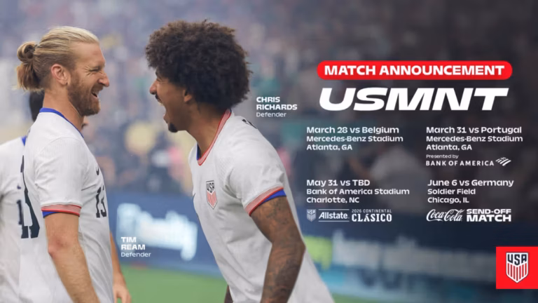 U.S. Men’s National Team Announces Charlotte Showdown Ahead of 2026 World Cup