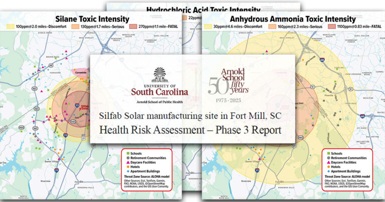 New USC Report Concludes Fort Mill’s Silfab Factory Could Pose “Life-Threatening” Risk To School Children